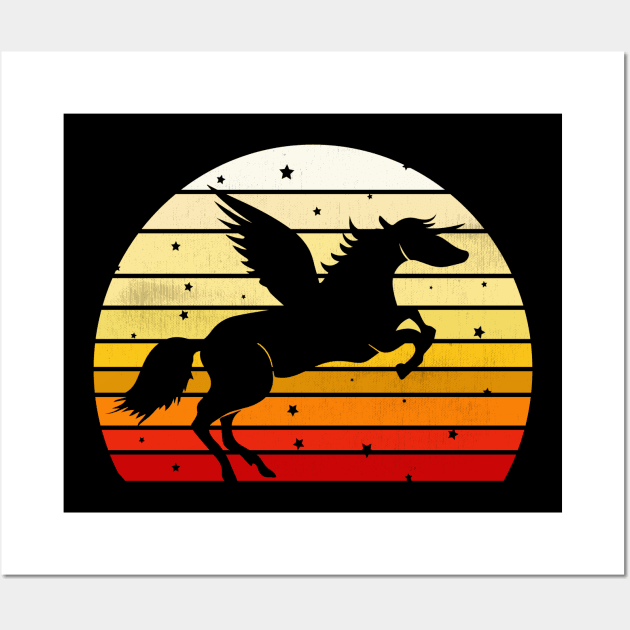 Unicorn with Wings Wall Art by Imutobi